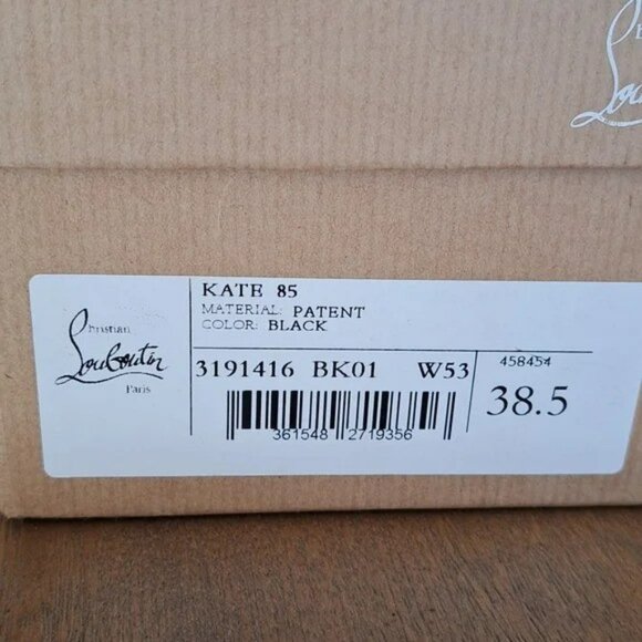 Christian Louboutin Kate Pumps - Black Patent Leather - Size: Eur 38.5 (US 8.5) - Picture 15 of 16